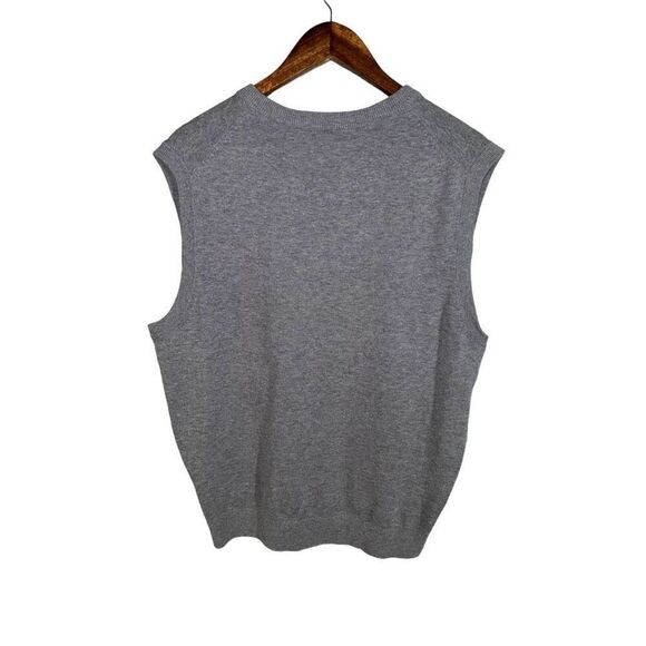 Gray Daniel Cremieux Pima Cotton V Neck Sweater Vest Size L - Picture 6 of 6